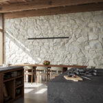 Caesarstone ICON 4033 Rugged Concrete grey surface in modern industrial kitchen