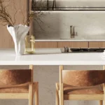 Caesarstone ICON 5444 Lunar Frost grey surface in modern kitchen