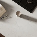 Caesarstone ICON 5444 Lunar Frost grey surface in modern kitchen