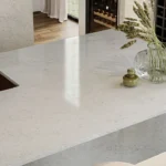 Caesarstone ICON 5444 Lunar Frost grey surface in modern kitchen